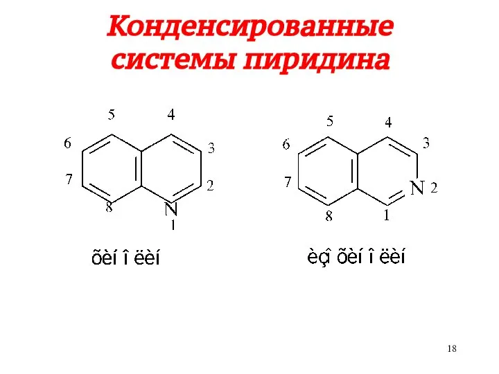 Конденсированные системы пиридина