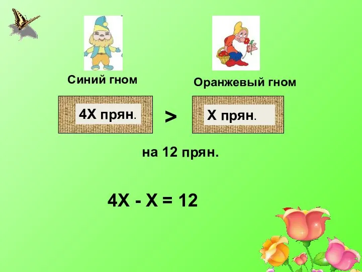 Синий гном Оранжевый гном 4Х прян. Х прян. > 4Х -