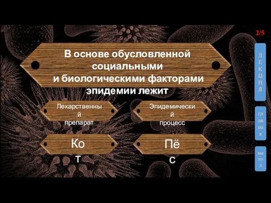 В основе обусловленной социальными и биологическими факторами эпидемии лежит Пёс Эпидемический