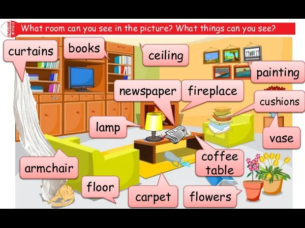 What room can you see in the picture? What things can