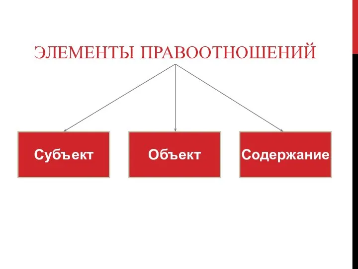 ЭЛЕМЕНТЫ ПРАВООТНОШЕНИЙ