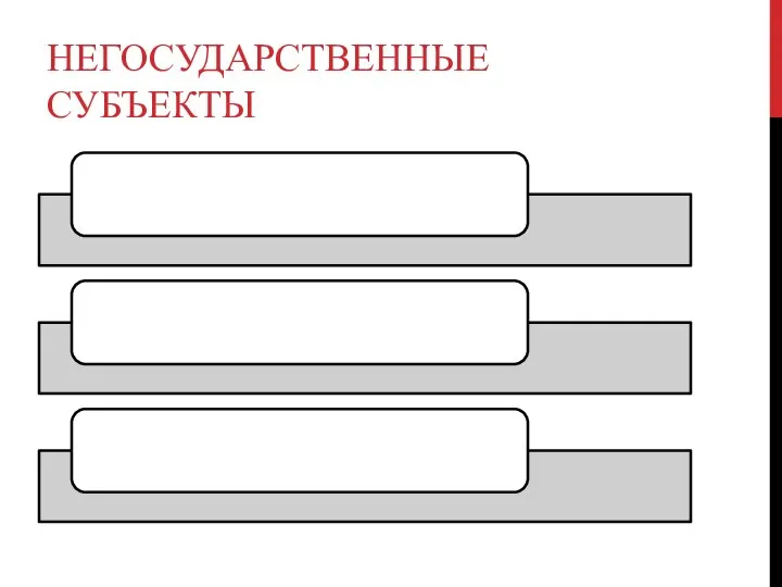 НЕГОСУДАРСТВЕННЫЕ СУБЪЕКТЫ