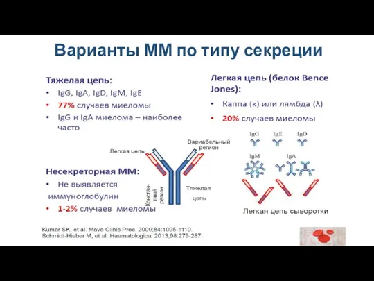 Варианты ММ по типу секреции