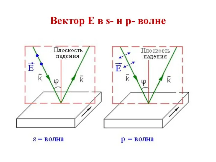 Вектор Е в s- и p- волне