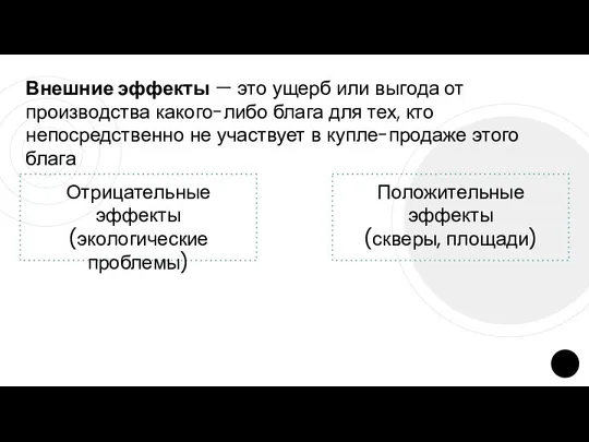 Внешние эффекты — это ущерб или выгода от производства какого-либо блага