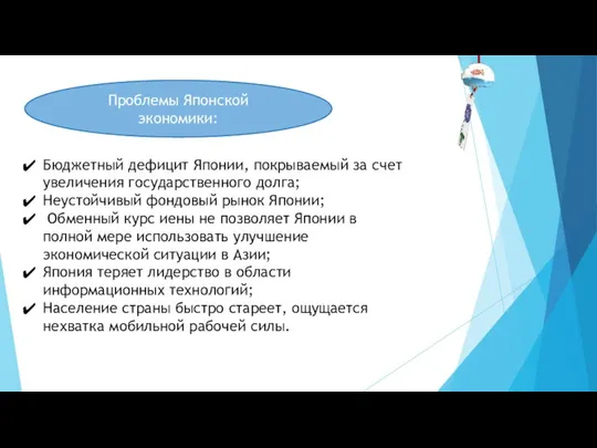 Бюджетный дефицит Японии, покрываемый за счет увеличения государственного долга; Неустойчивый фондовый