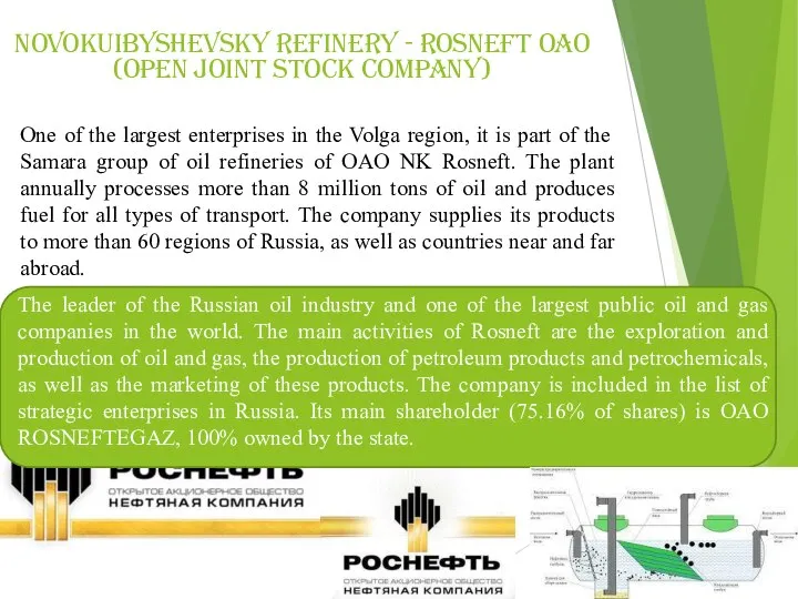 Novokuibyshevsky Refinery - Rosneft OAO (Open Joint Stock Company) One of