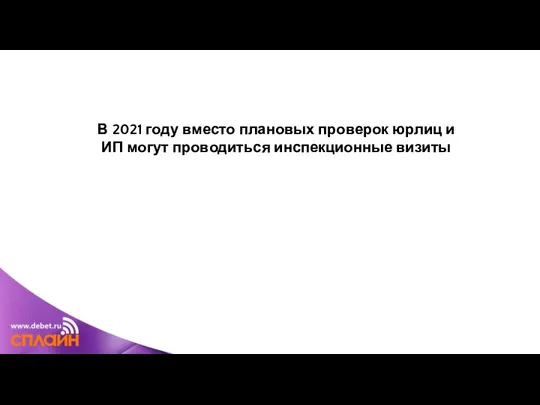 В 2021 году вместо плановых проверок юрлиц и ИП могут проводиться инспекционные визиты