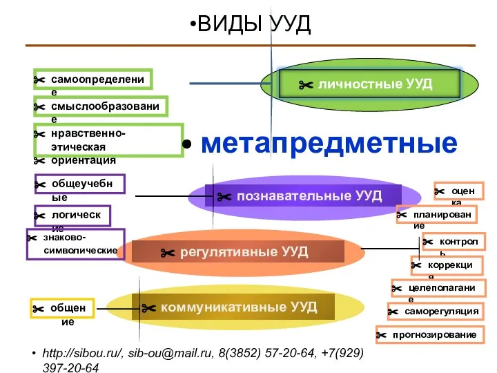 ВИДЫ УУД личностные УУД познавательные УУД регулятивные УУД коммуникативные УУД самоопределение