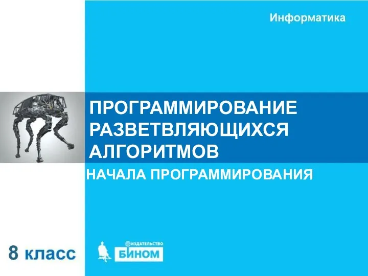 ПРОГРАММИРОВАНИЕ РАЗВЕТВЛЯЮЩИХСЯ АЛГОРИТМОВ НАЧАЛА ПРОГРАММИРОВАНИЯ