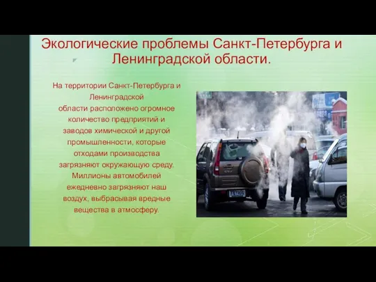 Экологические проблемы Санкт-Петербурга и Ленинградской области. На территории Санкт-Петербурга и Ленинградской