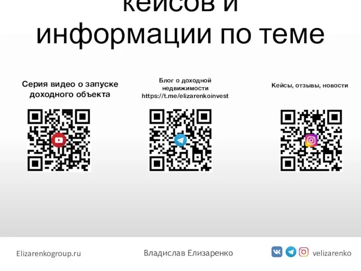 Больше реальных кейсов и информации по теме velizarenko Elizarenkogroup.ru Владислав Елизаренко