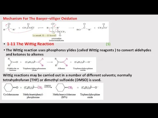 Mechanism For The Baeyer–villiger Oxidation 1-11 The Wittig Reaction (5) The