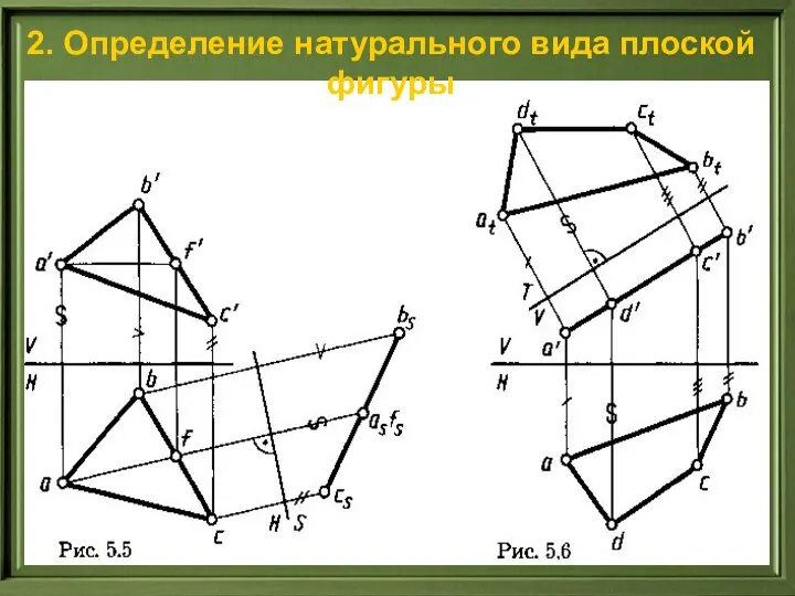 2. Определение натурального вида плоской фигуры