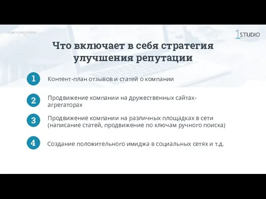 Что включает в себя стратегия улучшения репутации Контент-план отзывов и статей