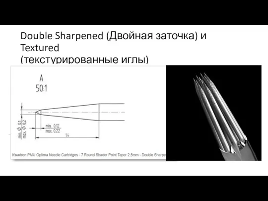 Double Sharpened (Двойная заточка) и Textured (текстурированные иглы)