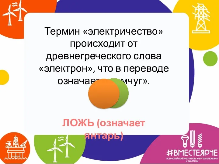 Термин «электричество» происходит от древнегреческого слова «электрон», что в переводе означает «жемчуг». ЛОЖЬ (означает янтарь)