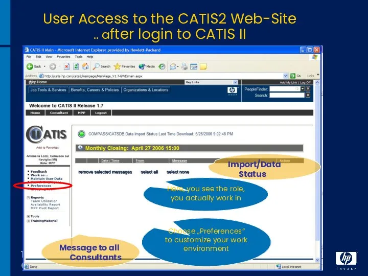 12 August 2023 User Access to the CATIS2 Web-Site .. after