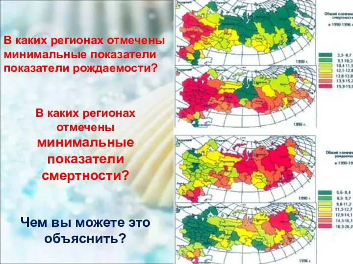 В каких регионах отмечены минимальные показатели смертности? Чем вы можете это