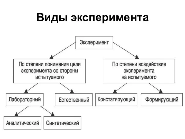 Виды эксперимента