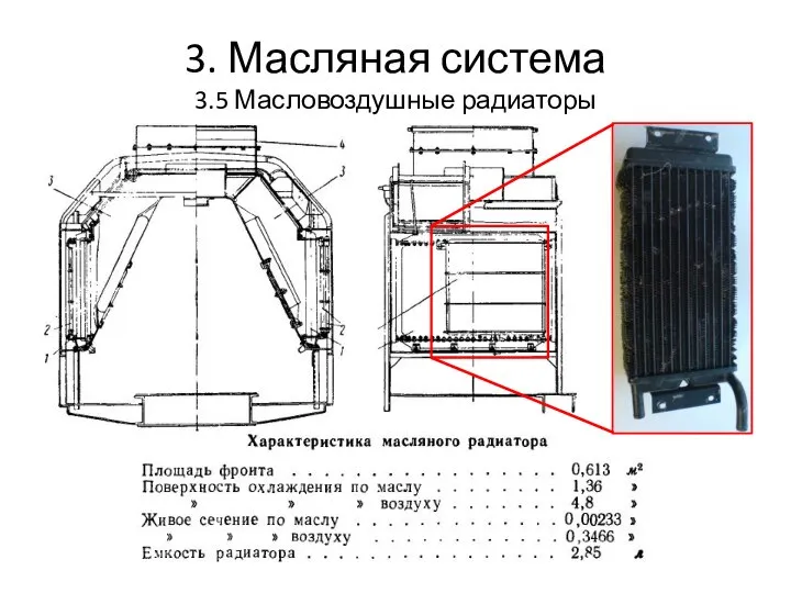 3. Масляная система 3.5 Масловоздушные радиаторы