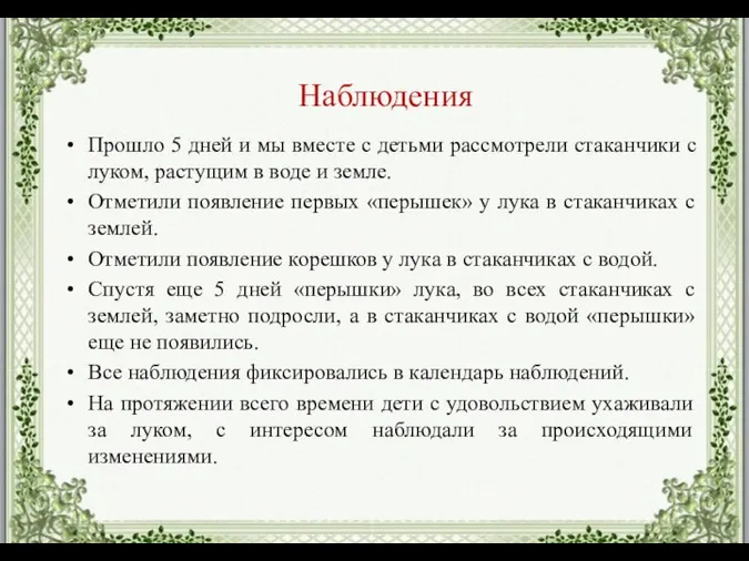 Наблюдения Прошло 5 дней и мы вместе с детьми рассмотрели стаканчики