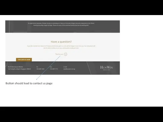 Button should lead to contact us page