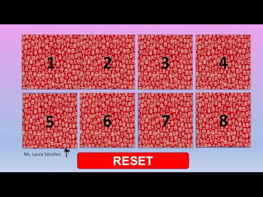 2 3 4 8 7 6 5 RESET 1