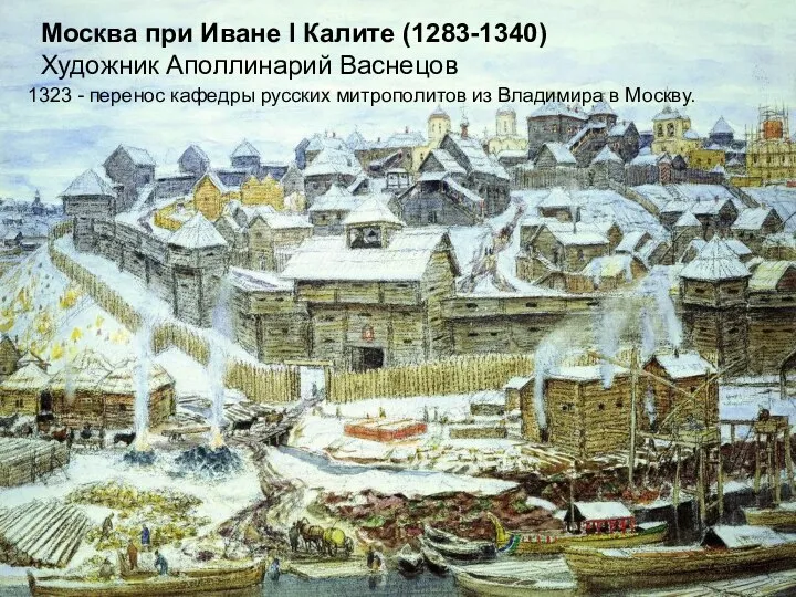 Москва при Иване I Калите (1283-1340) Художник Аполлинарий Васнецов 1323 -