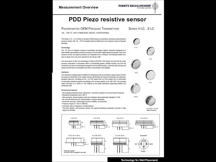 PDD Piezo resistive sensor