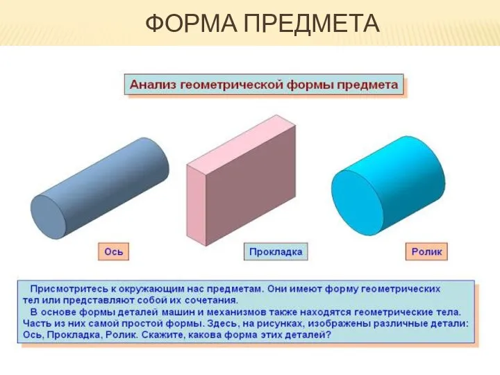 ФОРМА ПРЕДМЕТА