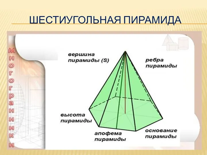 ШЕСТИУГОЛЬНАЯ ПИРАМИДА