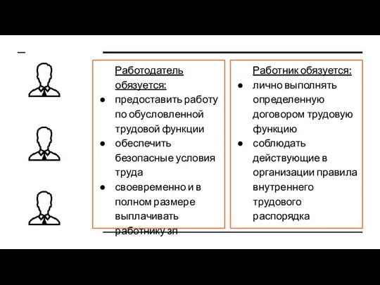 Работодатель обязуется: предоставить работу по обусловленной трудовой функции обеспечить безопасные условия