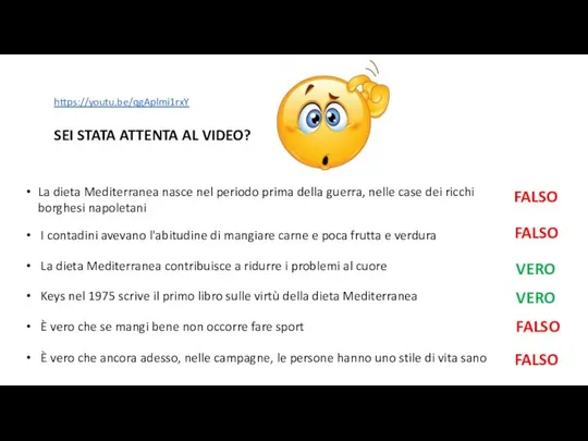 https://youtu.be/qgAplmi1rxY SEI STATA ATTENTA AL VIDEO? La dieta Mediterranea nasce nel