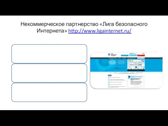 Некоммерческое партнерство «Лига безопасного Интернета» http://www.ligainternet.ru/