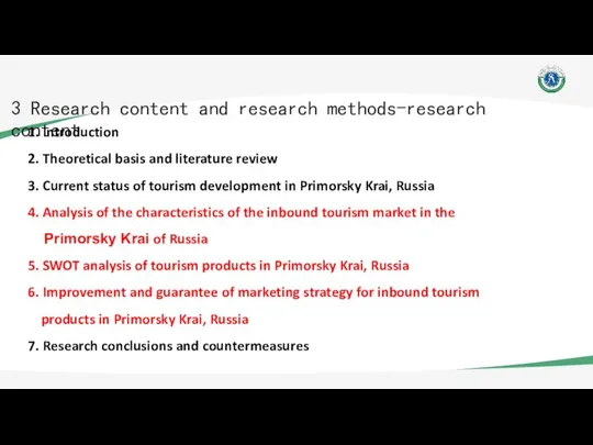 3 Research content and research methods-research content 1. Introduction 2. Theoretical