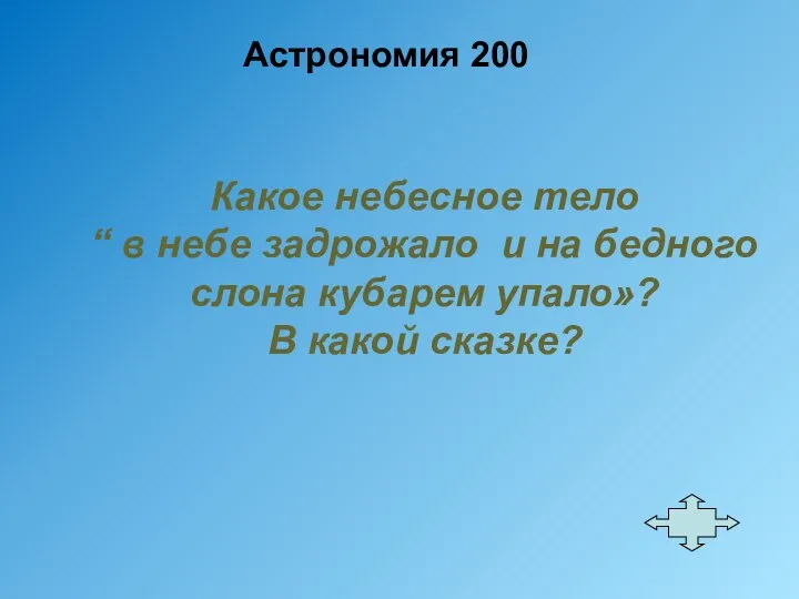 Астрономия 200 Какое небесное тело “ в небе задрожало и на