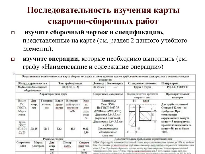 Последовательность изучения карты сварочно-сборочных работ изучите сборочный чертеж и спецификацию, представленные