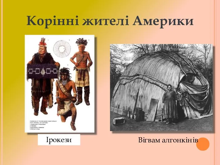 Корінні жителі Америки Ірокези Вігвам алгонкінів