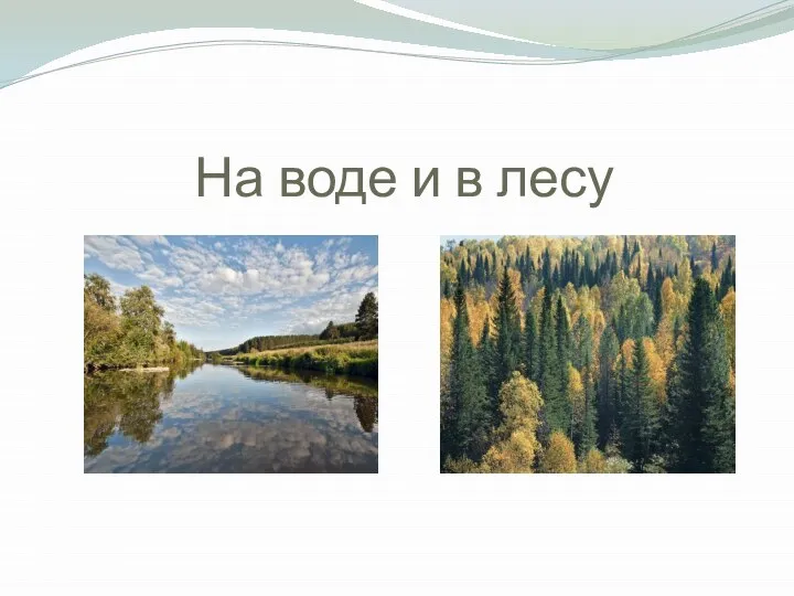 На воде и в лесу