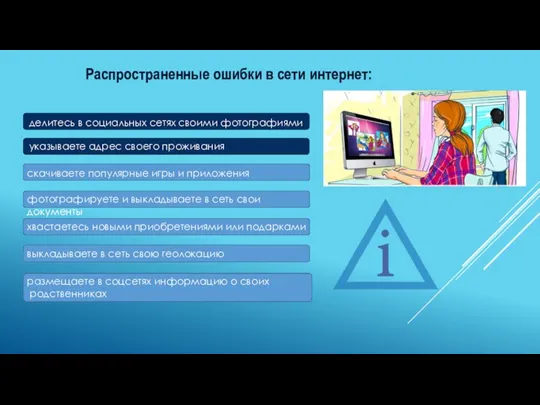 делитесь в социальных сетях своими фотографиями указываете адрес своего проживания скачиваете