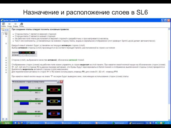 Назначение и расположение слоев в SL6