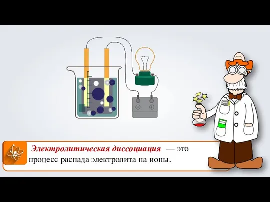 Электролитическая диссоциация — это процесс распада электролита на ионы.