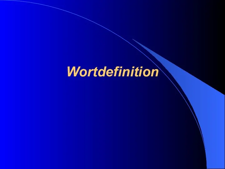 Wortdefinition