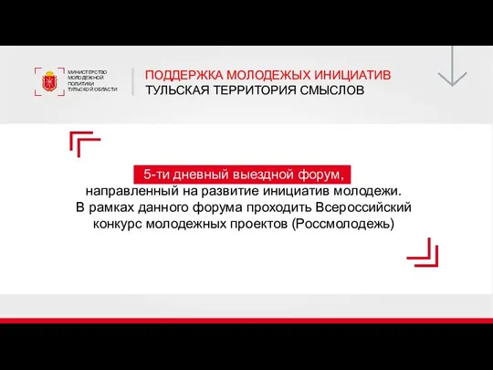 ПОДДЕРЖКА МОЛОДЕЖЫХ ИНИЦИАТИВ ТУЛЬСКАЯ ТЕРРИТОРИЯ СМЫСЛОВ МИНИСТЕРСТВО МОЛОДЕЖНОЙ ПОЛИТИКИ ТУЛЬСКОЙ ОБЛАСТИ