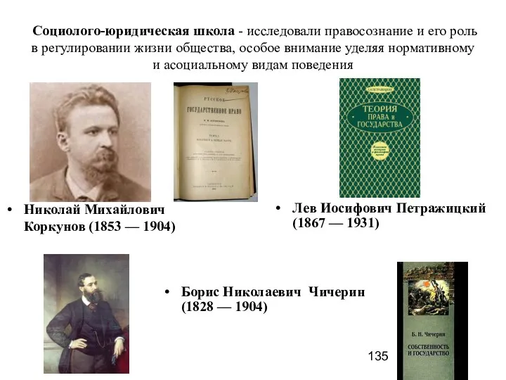 Социолого-юридическая школа - исследовали правосознание и его роль в регулировании жизни