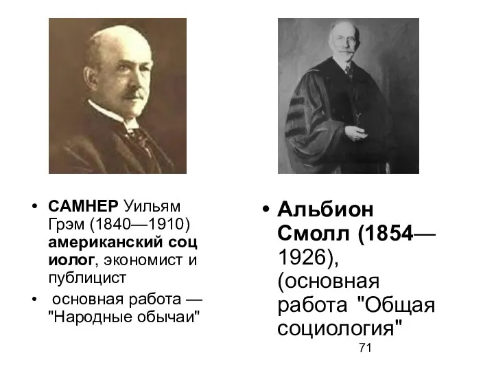 САМНЕР Уильям Грэм (1840—1910) американский социолог, экономист и публицист основная работа