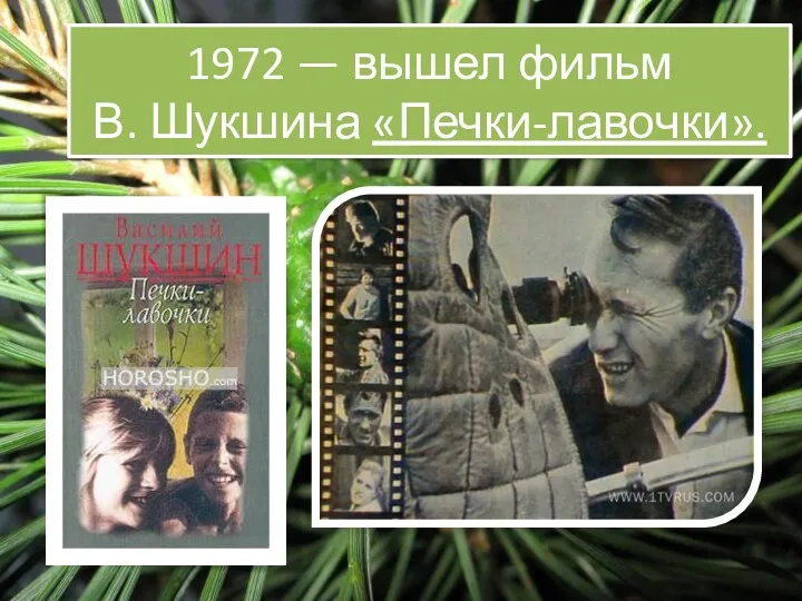 1972 — вышел фильм В. Шукшина «Печки-лавочки».