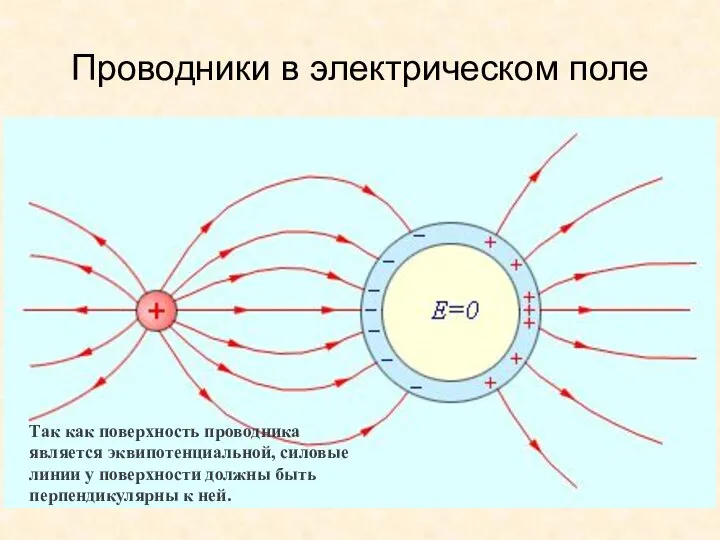 Проводники в электрическом поле Все внутренние области проводника, внесенного в электрическое