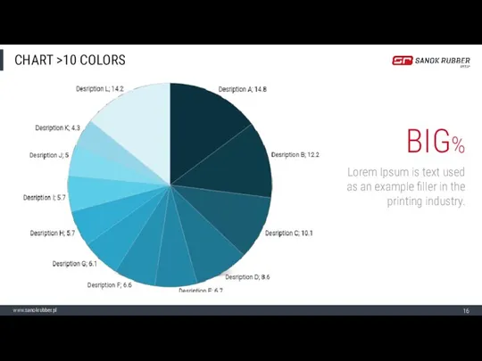 CHART >10 COLORS BIG% Lorem Ipsum is text used as an